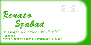 renato szabad business card